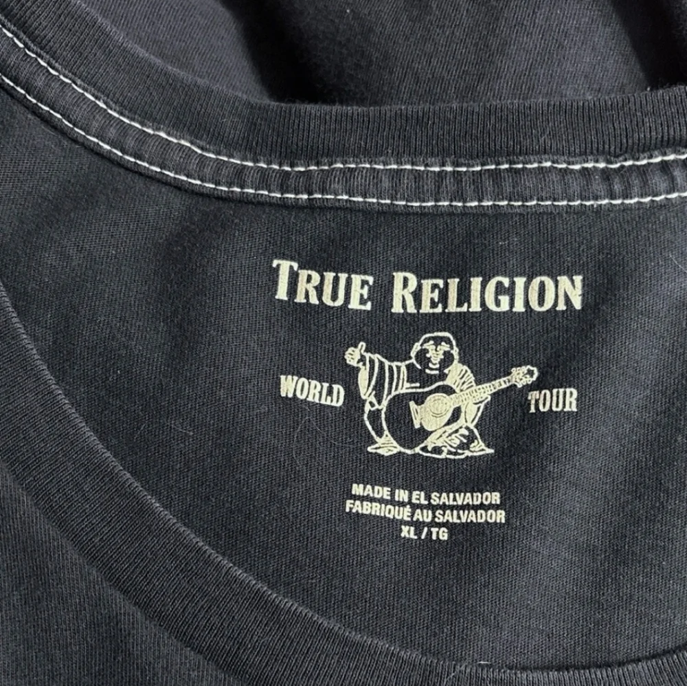 TRUE RELIGION Navy Buddah Logo Graphic Crew Neck Shirt